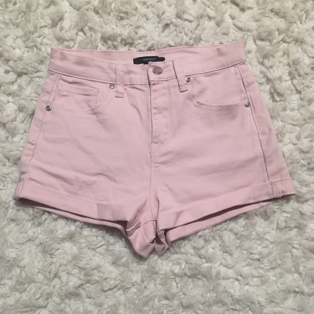 Forever 21 pink jean shorts